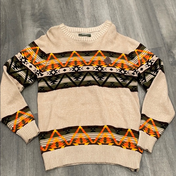 Mens Aztec Pullover Sweater Medium 